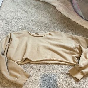 Brandy Melville beige crop top sweatshirt